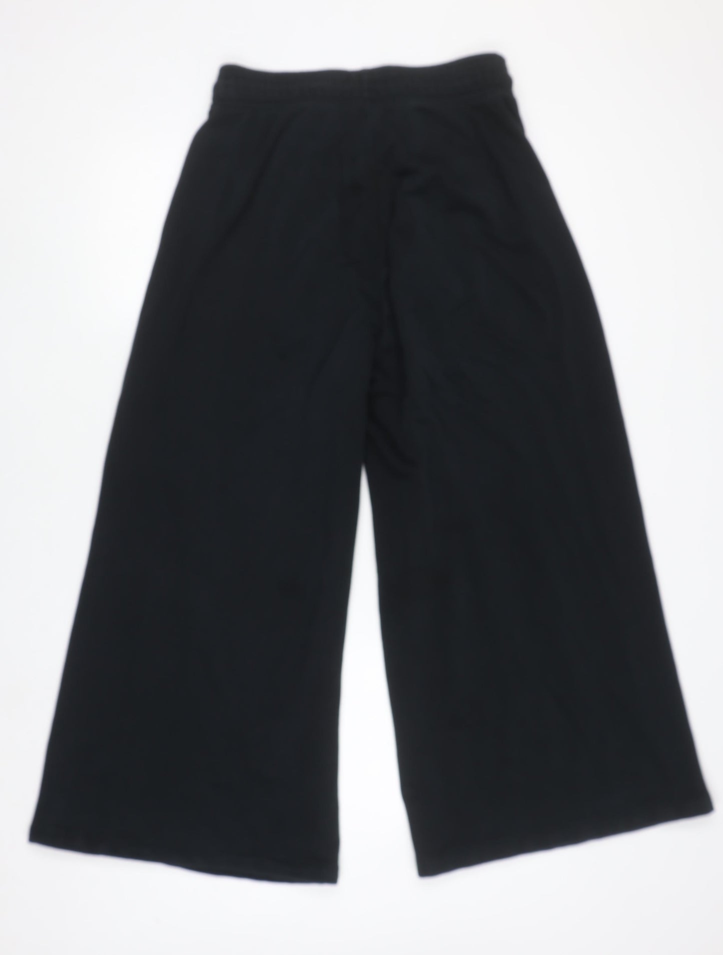 Nike Womens Black Wide-Leg Sweatpants M Cotton Blend Drawstring Activewear