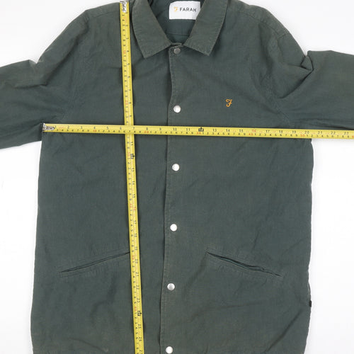 Farah Men’s Green Cotton Coach Jacket Size M Casual Classic