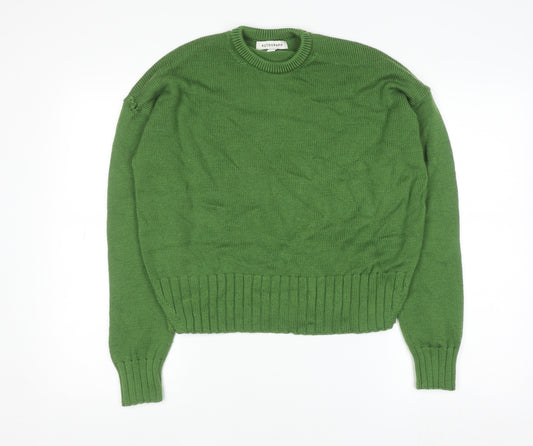 Marks and Spencer Women’s Green Merino Wool Crew Neck Jumper Size 12