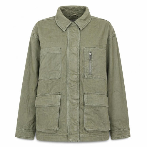 Topshop Women’s Green Cotton Military Jacket Size S