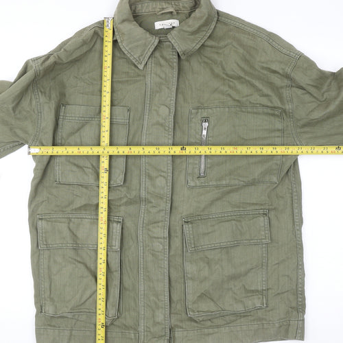 Topshop Women’s Green Cotton Military Jacket Size S