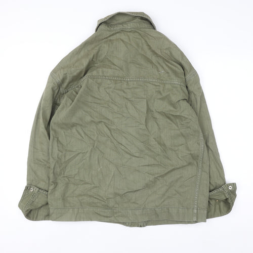 Topshop Women’s Green Cotton Military Jacket Size S