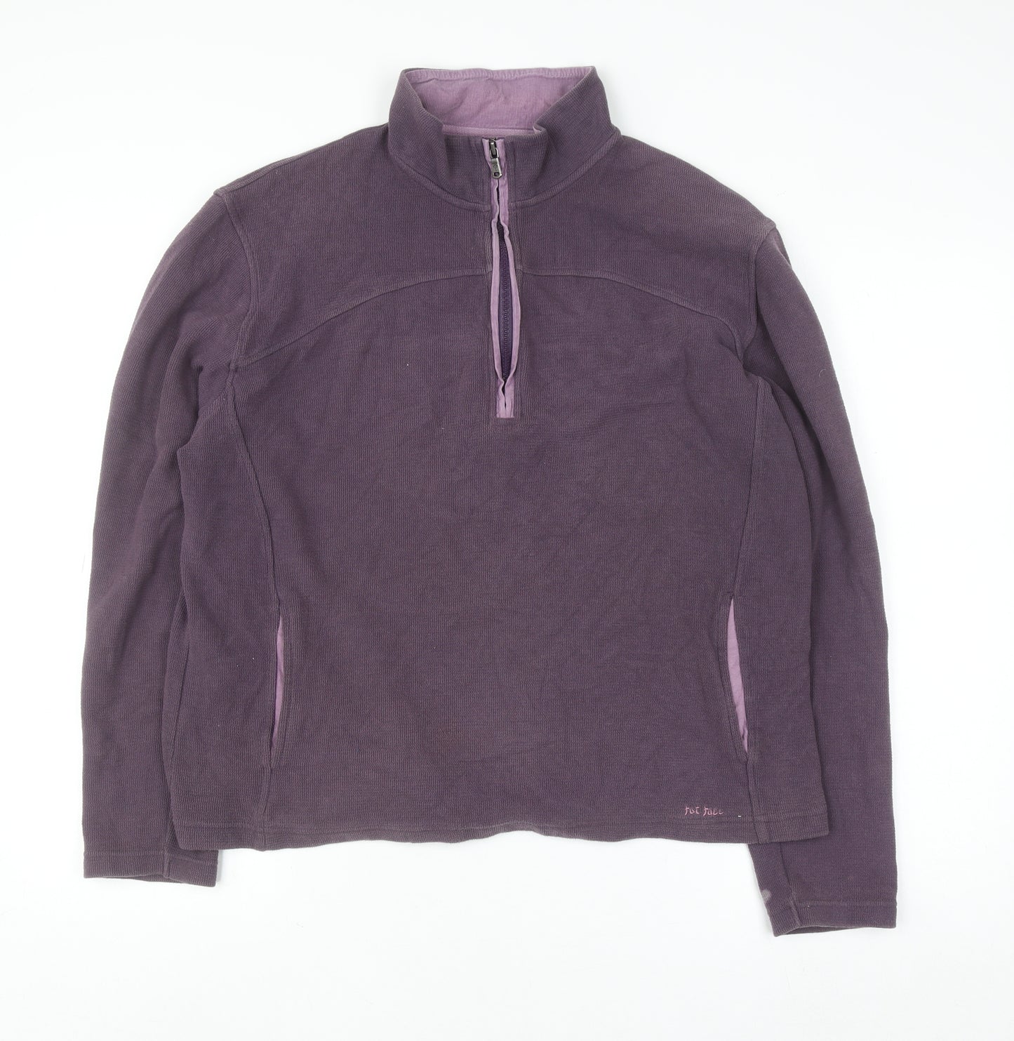 Originals Women Purple 1/4 Zip Pullover Sweatshirt Size 16 Cotton Blend