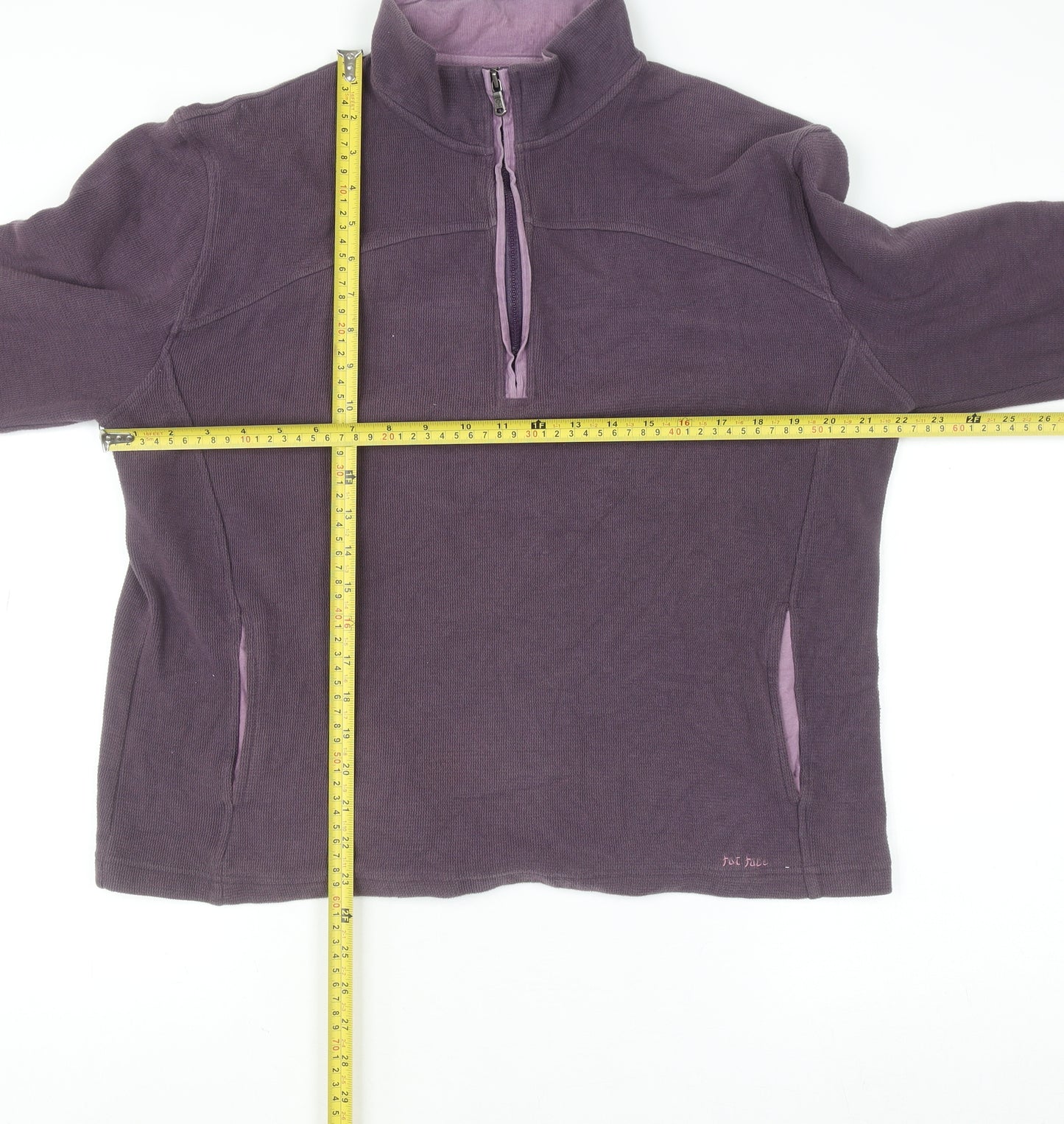 Originals Women Purple 1/4 Zip Pullover Sweatshirt Size 16 Cotton Blend