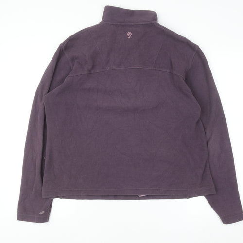 Originals Women Purple 1/4 Zip Pullover Sweatshirt Size 16 Cotton Blend