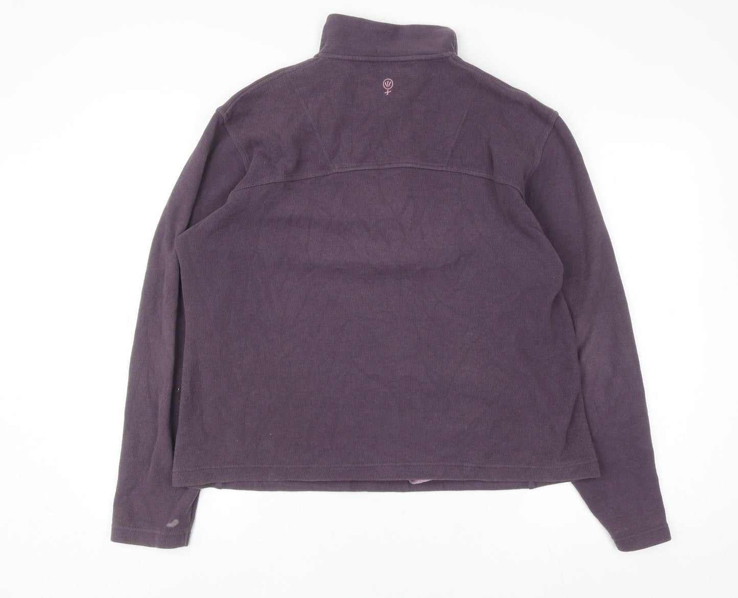 Originals Women Purple 1/4 Zip Pullover Sweatshirt Size 16 Cotton Blend