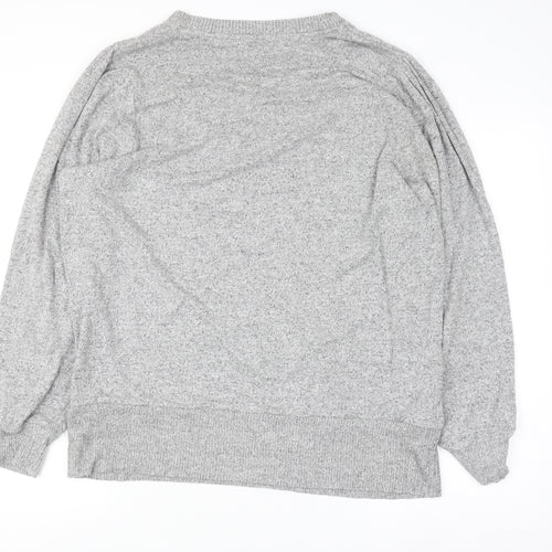 Next Women Grey XL Crew Neck Long Sleeve Pullover Jumper