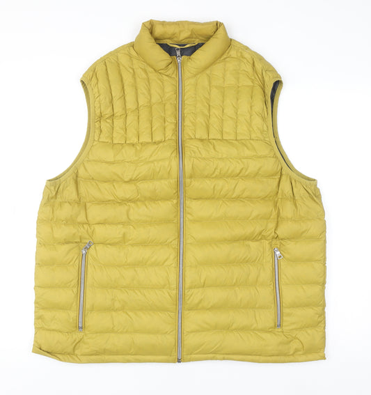Marks and Spencer Women’s Yellow Puffer Waistcoat XL Regular Fit