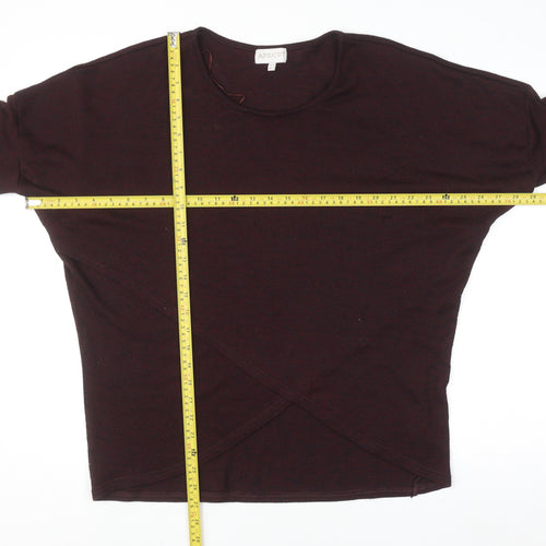 Apricot Women’s Brown Wrap Knit 3/4 Sleeve Top Size 14