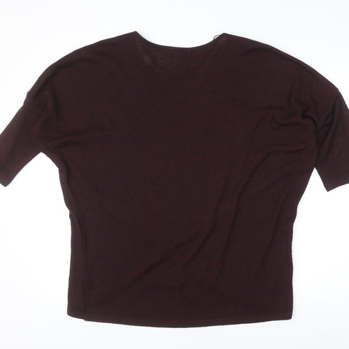 Apricot Women’s Brown Wrap Knit 3/4 Sleeve Top Size 14