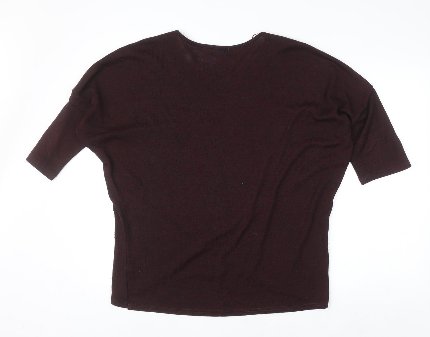 Apricot Women’s Brown Wrap Knit 3/4 Sleeve Top Size 14