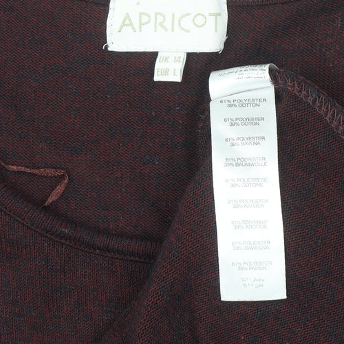 Apricot Women’s Brown Wrap Knit 3/4 Sleeve Top Size 14