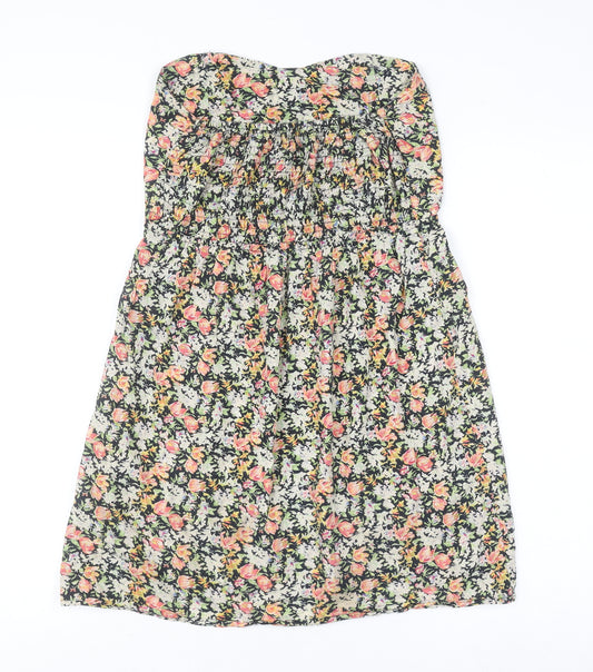Atmosphere Womens Multicoloured Floral Strapless Camisole Top Size 8