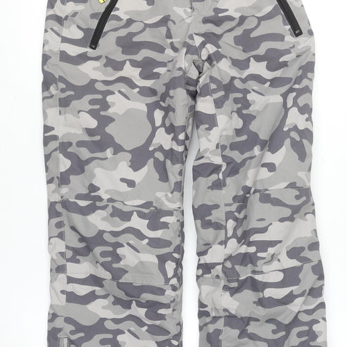 Crane Boys Grey Camouflage Waterproof Snow Pants 13-14 Years