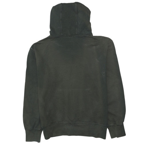 Champion Men's Green Pullover Hoodie L Logo Print Cotton Sweatshirt