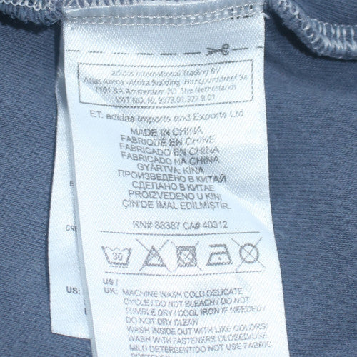 Adidas Men’s Blue Full Zip Hoodie Jacket Size S Sports Style