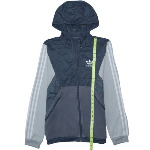 Adidas Men’s Blue Full Zip Hoodie Jacket Size S Sports Style