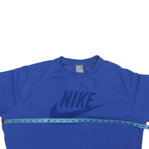 Nike Mens Blue Crew Neck Long Sleeve Pullover Sweatshirt L