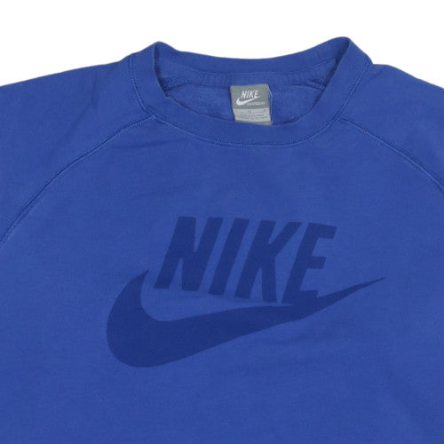 Nike Mens Blue Crew Neck Long Sleeve Pullover Sweatshirt L
