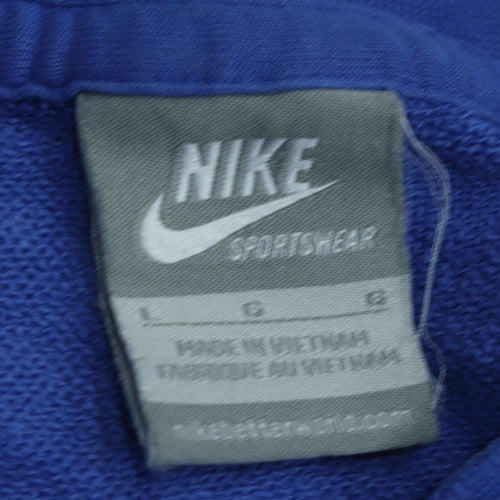 Nike Mens Blue Crew Neck Long Sleeve Pullover Sweatshirt L