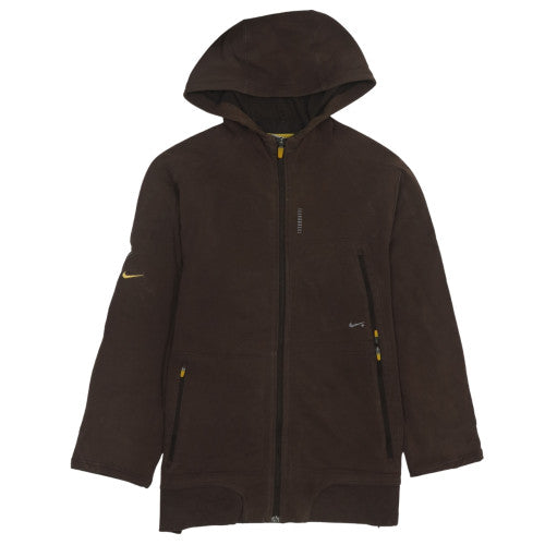 Nike Men's Brown Full Zip Fleece Hoodie Size M
