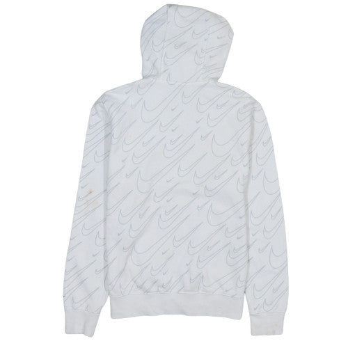 Nike Mens White XS Hoodie Graphic Print Pullover Sweatshirt