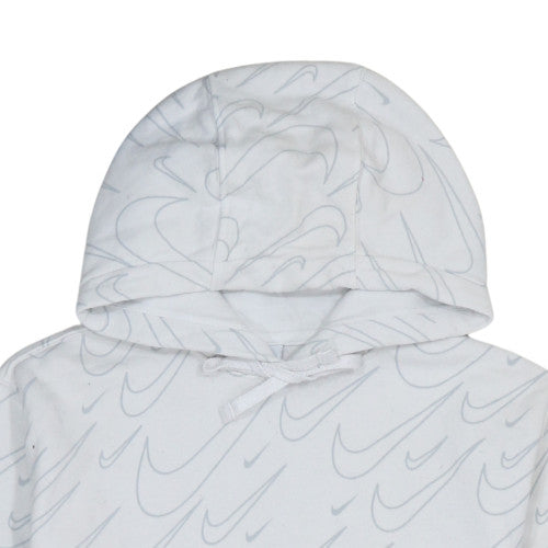 Nike Mens White XS Hoodie Graphic Print Pullover Sweatshirt