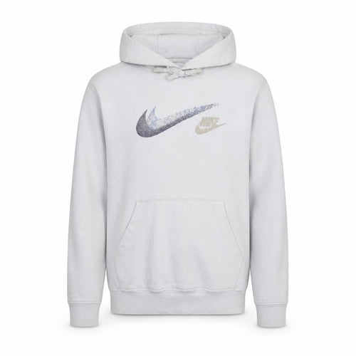 Nike Men’s White Pullover Hoodie M Graphic Logo Fleece Sportswear