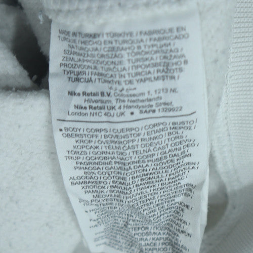 Nike Men’s White Pullover Hoodie M Graphic Logo Fleece Sportswear