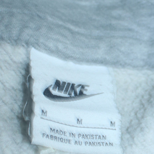 Nike Men's Grey Pullover Hoodie Medium Fleece Lined Classic Fit