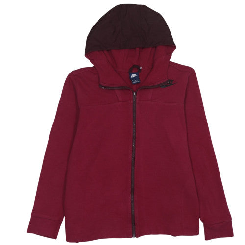 Nike Womens Red Full Zip Hoodie XL Cotton Blend Sportswear