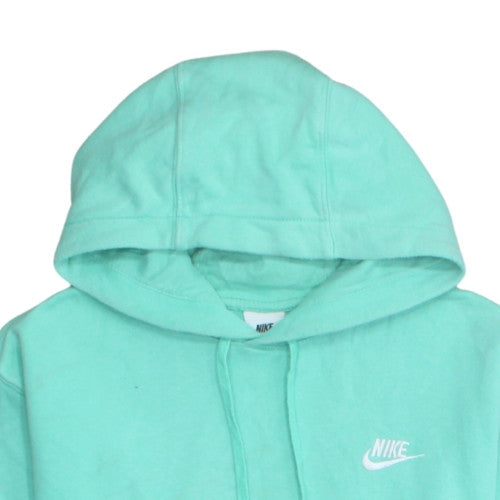 Nike Women's Green Pullover Hoodie Size M Cotton Blend Sweatshirt