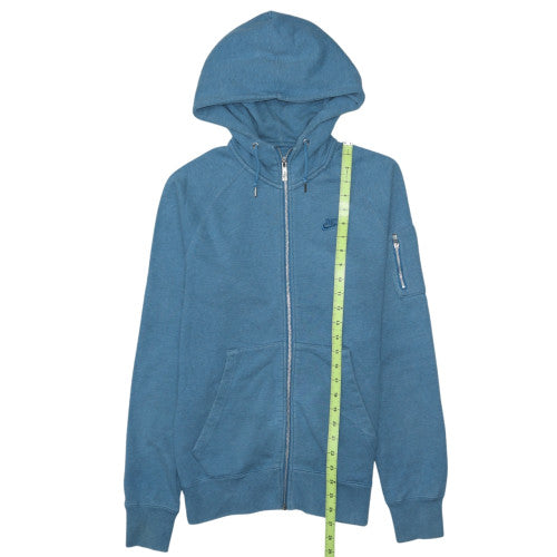 Nike Men's Blue Full Zip Hoodie S Sportswear Cotton