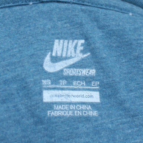 Nike Men's Blue Full Zip Hoodie S Sportswear Cotton