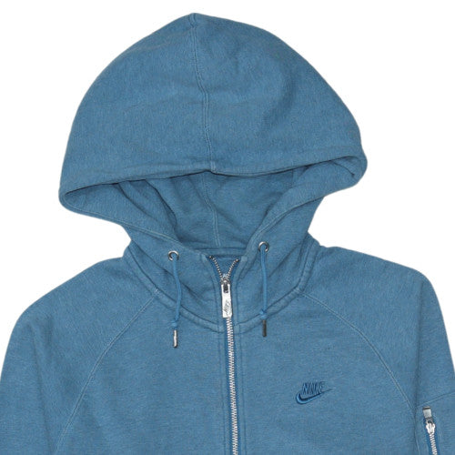 Nike Men's Blue Full Zip Hoodie S Sportswear Cotton