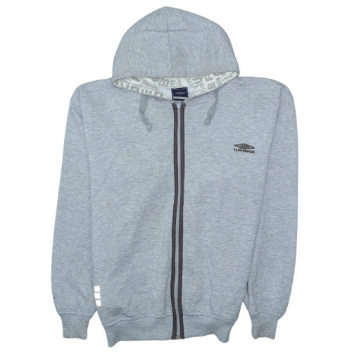 Umbro Men's Grey Full Zip Hoodie Size M Regular Fit Sportswear