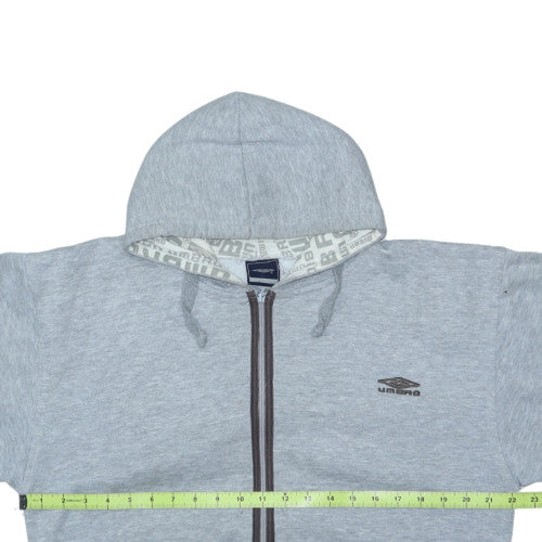 Umbro Men's Grey Full Zip Hoodie Size M Regular Fit Sportswear