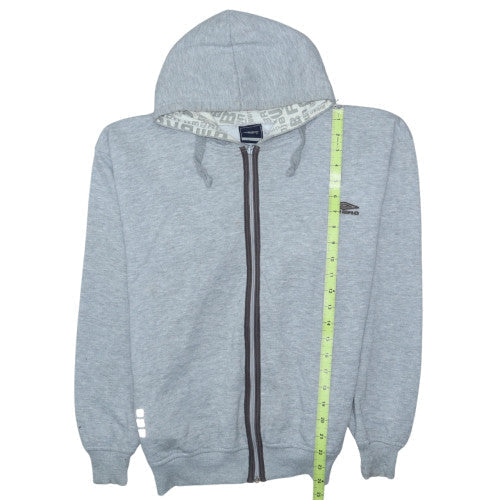 Umbro Men's Grey Full Zip Hoodie Size M Regular Fit Sportswear