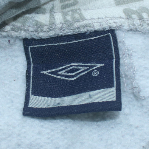 Umbro Men's Grey Full Zip Hoodie Size M Regular Fit Sportswear