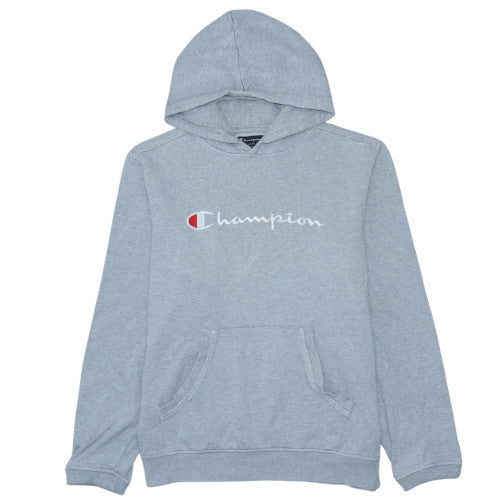 Champion Men's Grey Pullover Hoodie L Embroidered Logo Sportswear