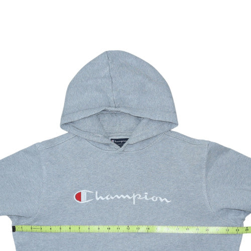 Champion Men's Grey Pullover Hoodie L Embroidered Logo Sportswear