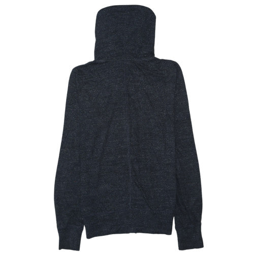 Nike Women Black Full Zip Hoodie M Cotton Blend Casual Sportswear