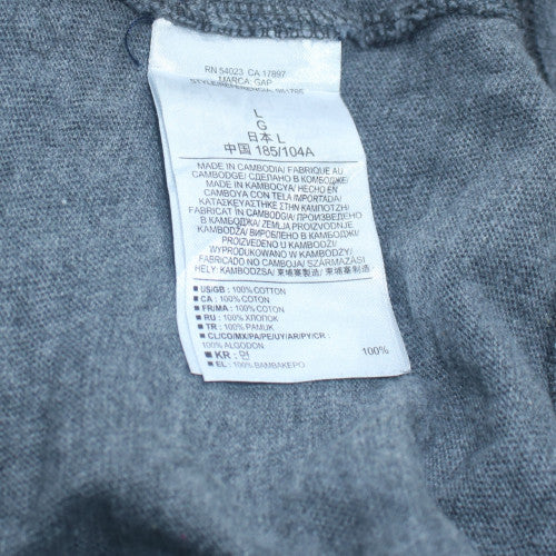 GAP Men's Grey Cotton Pullover Hoodie Size L