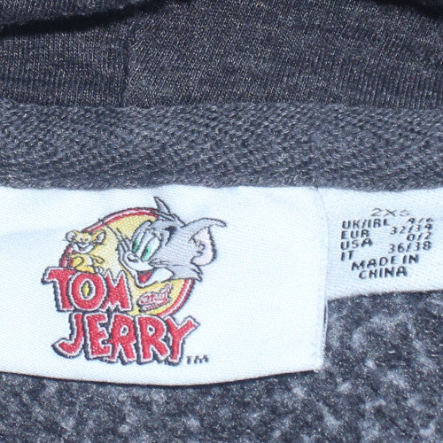 Primark Women’s Charcoal Tom & Jerry Pullover Hoodie 2XS