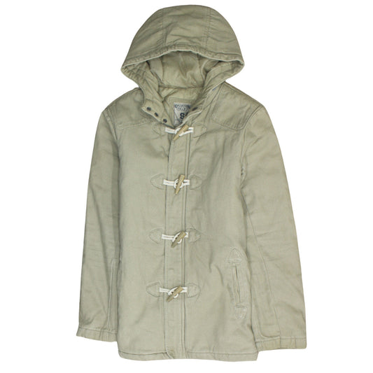 Collection OWMN Men's Beige Hooded Mid-Length Duffle Coat Size S