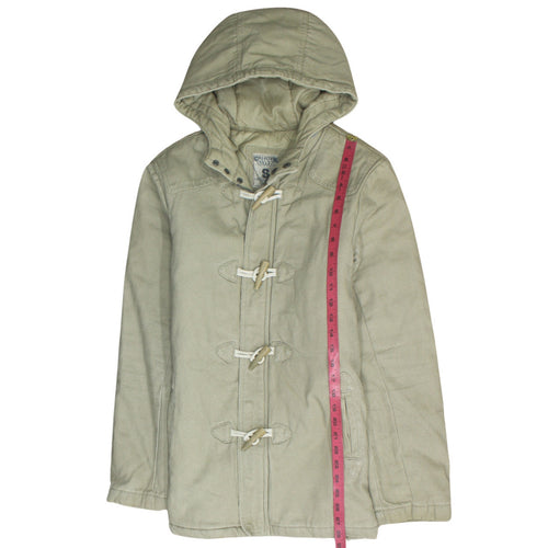 Collection OWMN Men's Beige Hooded Mid-Length Duffle Coat Size S