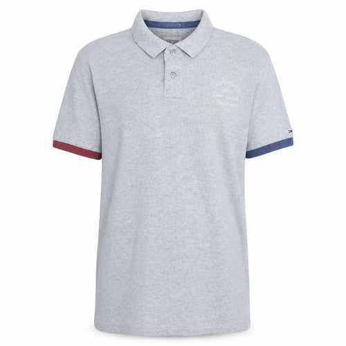 Hilfiger Denim Men's Grey XL Regular Fit Cotton Polo Shirt