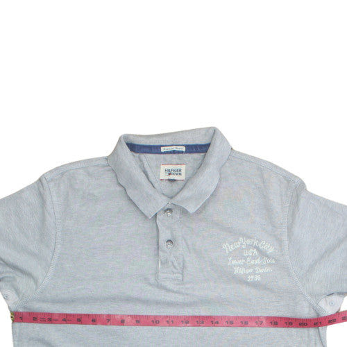 Hilfiger Denim Men's Grey XL Regular Fit Cotton Polo Shirt