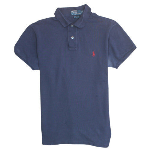 Ralph Lauren Men's Blue Custom Fit Polo Shirt Size M