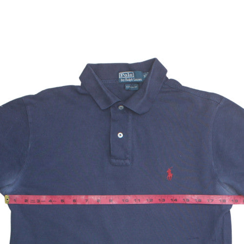 Ralph Lauren Men's Blue Custom Fit Polo Shirt Size M
